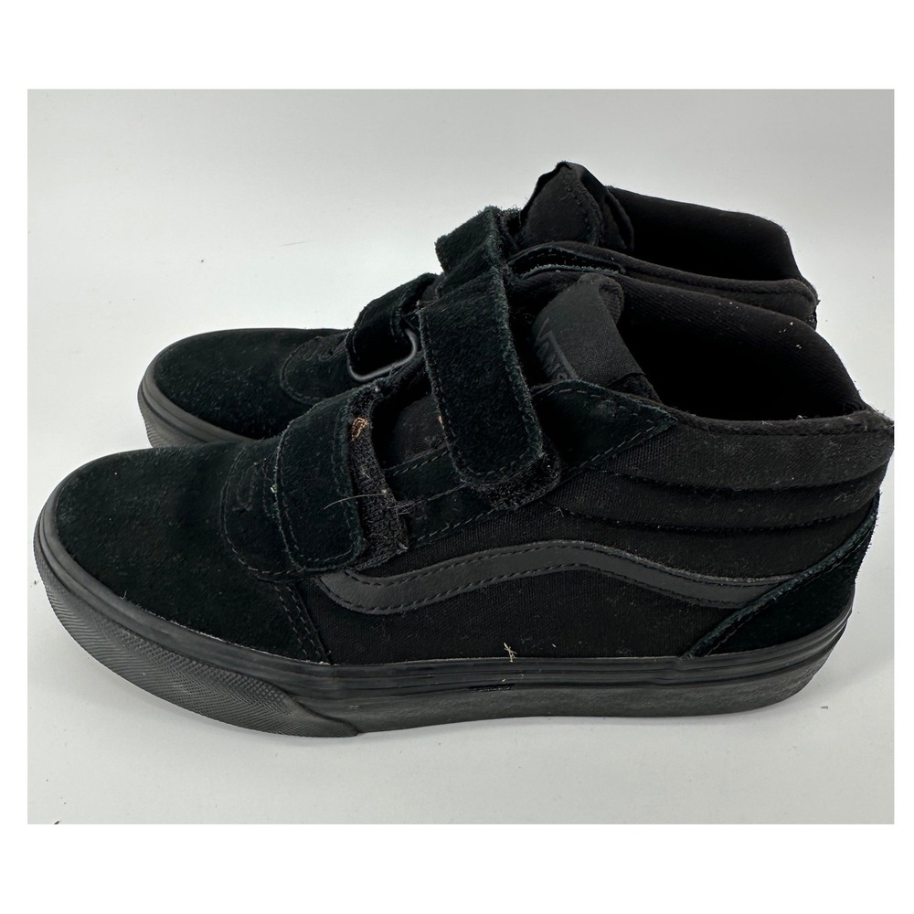 Vans Ward V Mid Black Suede Canvas Strap Skate Shoes Kids Youth Size 3 500714 - Picture 3 of 9